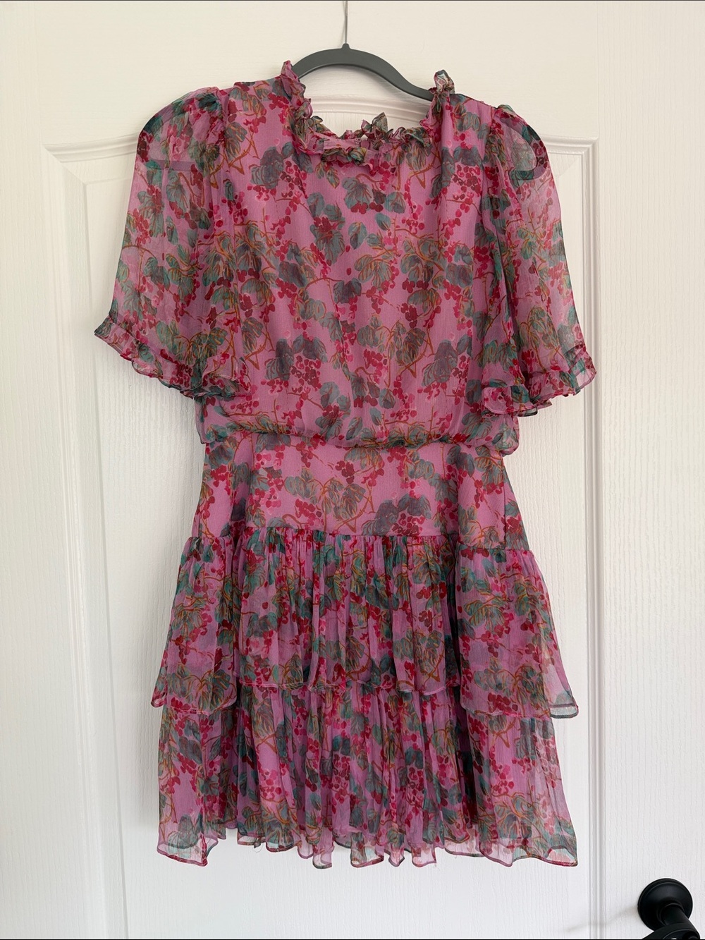 SALONI Pink Floral Mini Dress